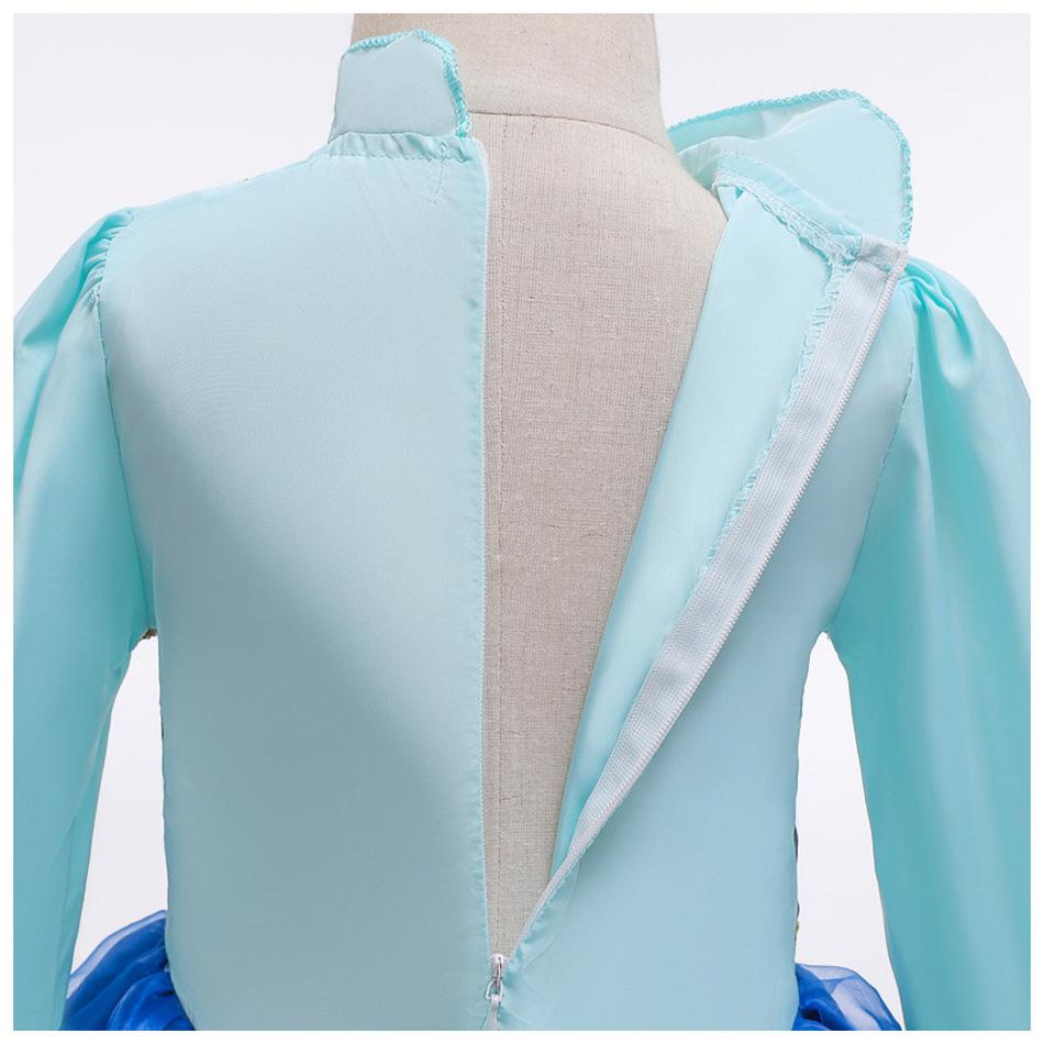 Girls Snow Queen Cosplay Costume Child Ball Gown Clothes Halloween Costume Girl Elsa Princess Dress Kids Christmas Anna Dresses