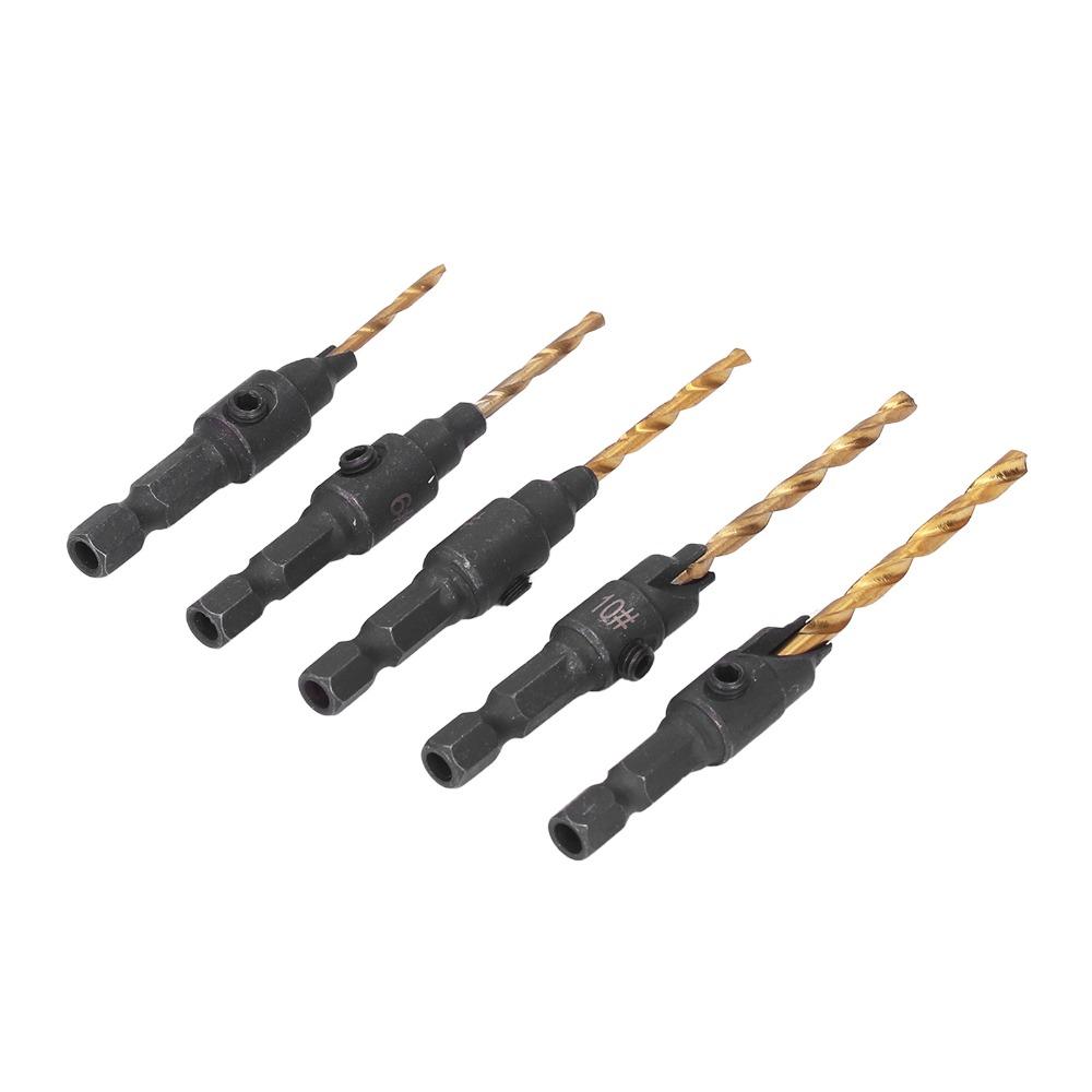 1/4 Inch Hex Shank Counter Bit Set Power Drill Accessories For Plastic Metal Woodworking