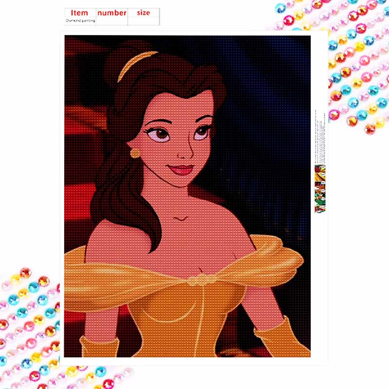 Disney Diamond Painting Kit Belle Diamond Painting 5D Diamond Art Home Decor Creative Handmade Gift