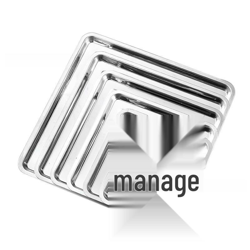 UOSUUOSU Stainless Steel Square Serving Tray