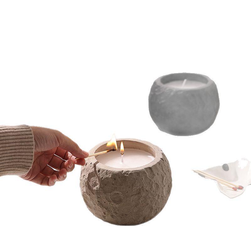 Natürliche Textur Zement Duftkerze Innenbereich Haus Pflanze Sojawachs Hochwertige Duftkerze