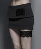 Etosome Lace-Up Mini Skirt Pants (Charcoal)