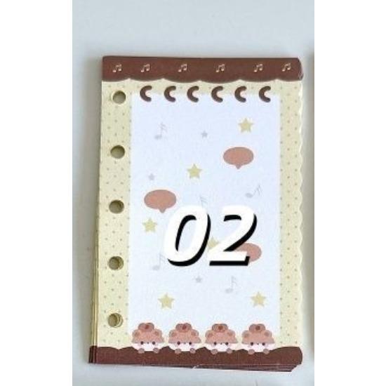 10 Sheets of 6 Styles of Cute and Fragrant Cheese Mouse Spiral Binding M5 Notebook Replacement Perforated Material for Inner Page Notes