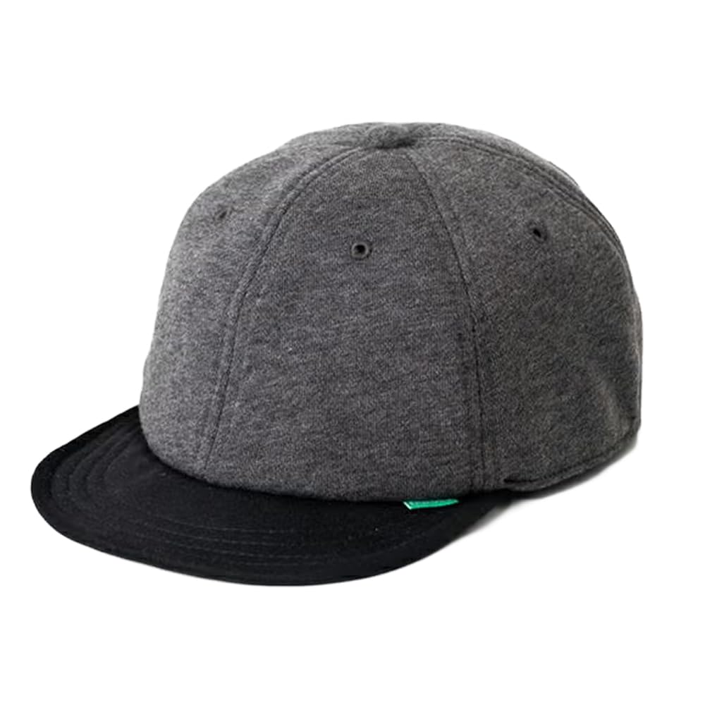 Nakota Baseball Cap Round Short Brim Denim Solid Simple Casual Unisex Free L Size Charcoal black