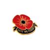 British Commemorative Red Poppy Flower Brooch Badge