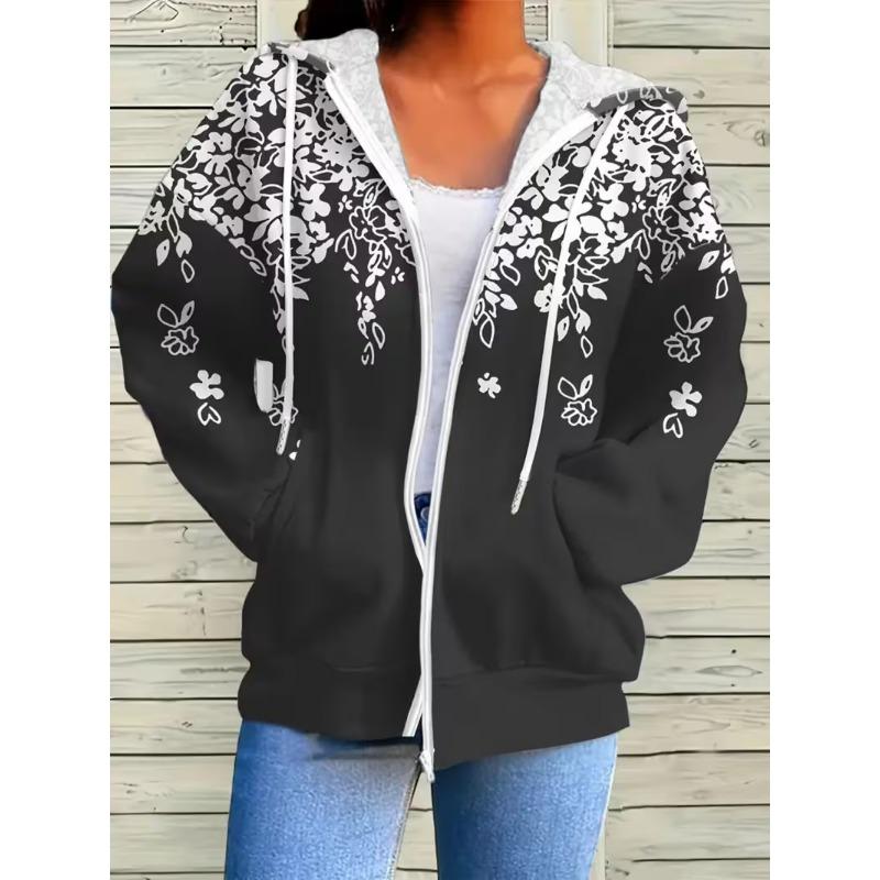 Kadın Sonbahar ve Kış Fermuarlı Sweatshirt