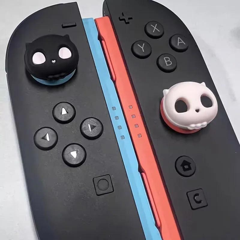4pcs Cute Soft Silicone Joystick Caps Thumb Grips Cover for Switch 2 Joy Con Controller Protection Video Game Accessories