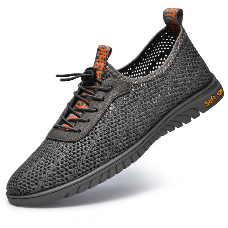 Mesh shoes men's breathable mesh men's shoes casual shoes hollow one pedal thin lightweight mesh shoes sandals