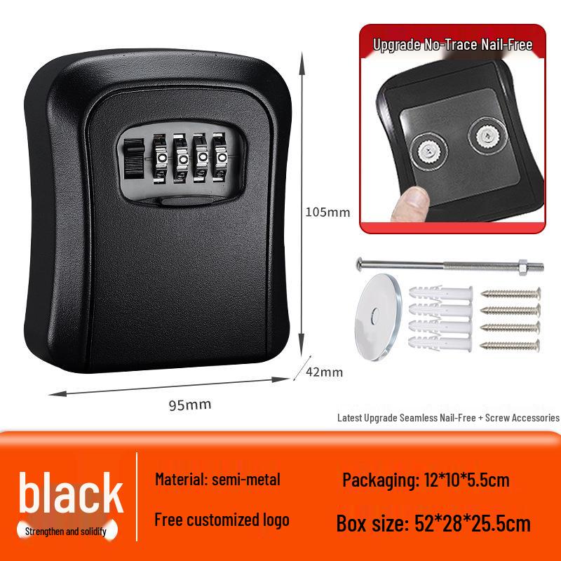 Wall-Mounted Anti-Theft Key Lock Box for Homes and Construction Sites