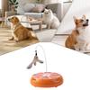 Electric Cat Toy Rechargeable Turntable With Teaser Wand Cat Enrichment Toys For Indoor Exercise Entertainment Boredom Activity