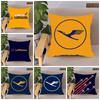L-Lufthansa German Airlines Pillow Case Home Decor Throw For Sofa Bed Car Room Decor Gift Idea