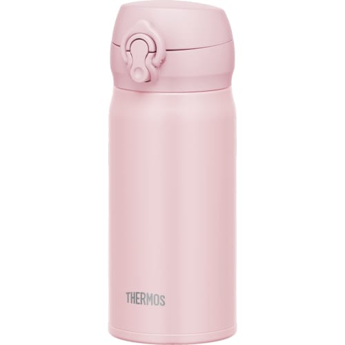 Thermos Vacuum Insulated Portable Mug, 350ml, Mauve Pink, with Detachable Spout for Easy Cleaning, Lightweight, One-Touch Opening, Stainless Steel Bot