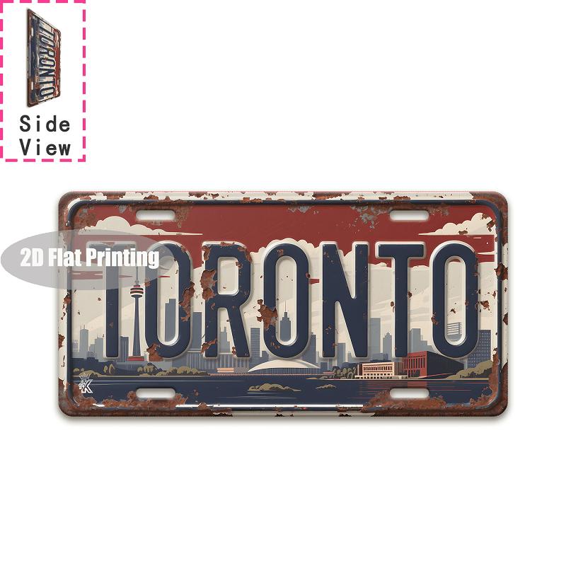 Vintage Distressed City Coordinate German Text Year Quote Slogan License Plate Metal Tin Sign Retro Wall Decor For Bar Cafe Ho