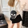 Creative Ghost Crossbody Bag Gothic Novelty Leather Candy Bag Halloween Skull Shoulder Bag  Women