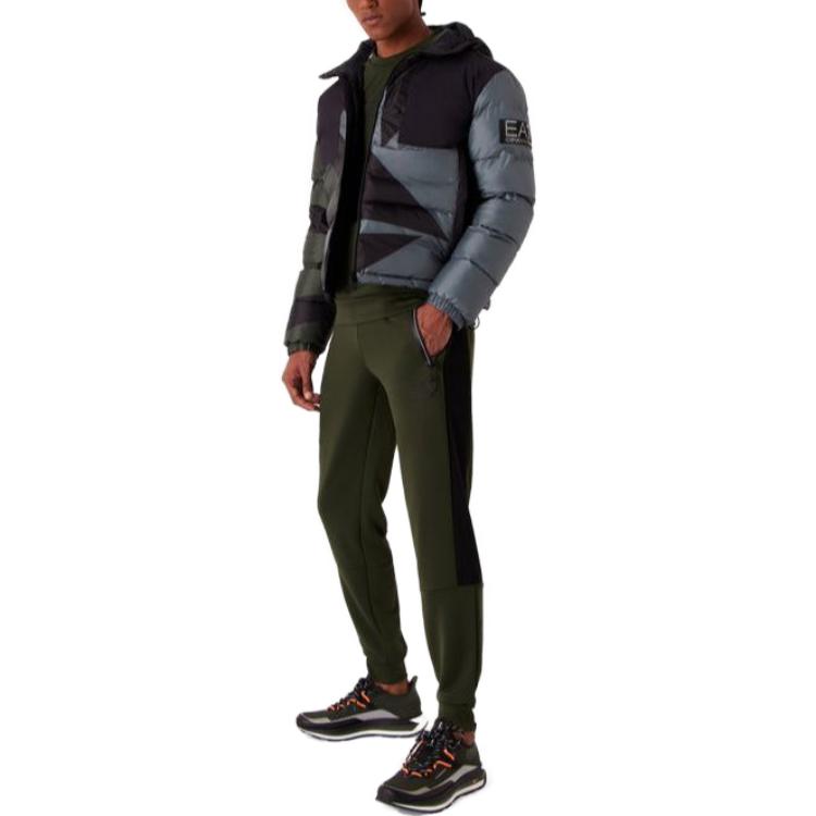 Emporio Armani Knitted Sweatpants Men's Moderate Cuffed Pants 6RPP88-PJ16Z-1977