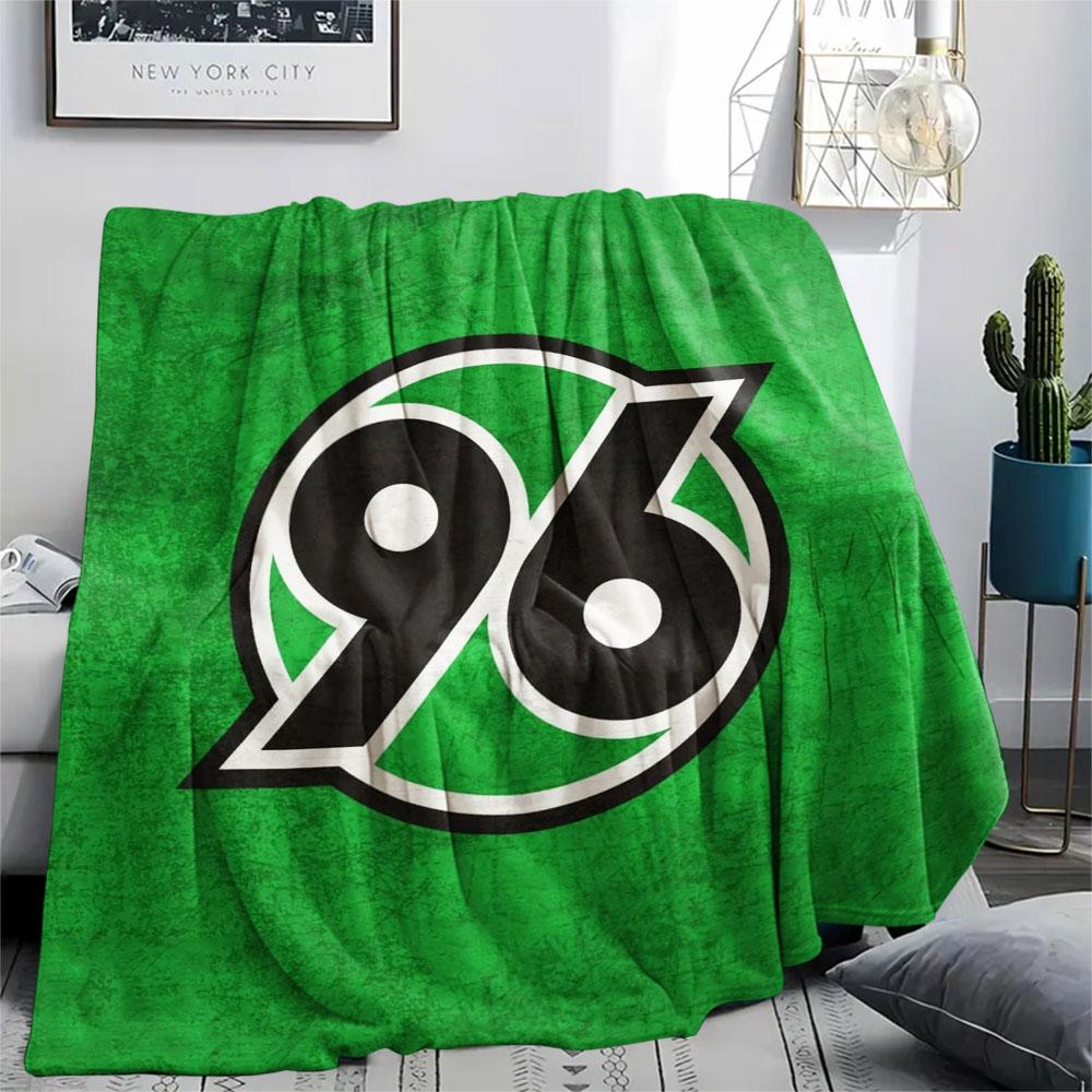 Hannover 96 FC Bedruckte Flanelldecke, weicher Überwurf für Schlafzimmer Sofa, waschbar, Fußballfanartikel, tolles Geschenk. 80cm x 120cm
