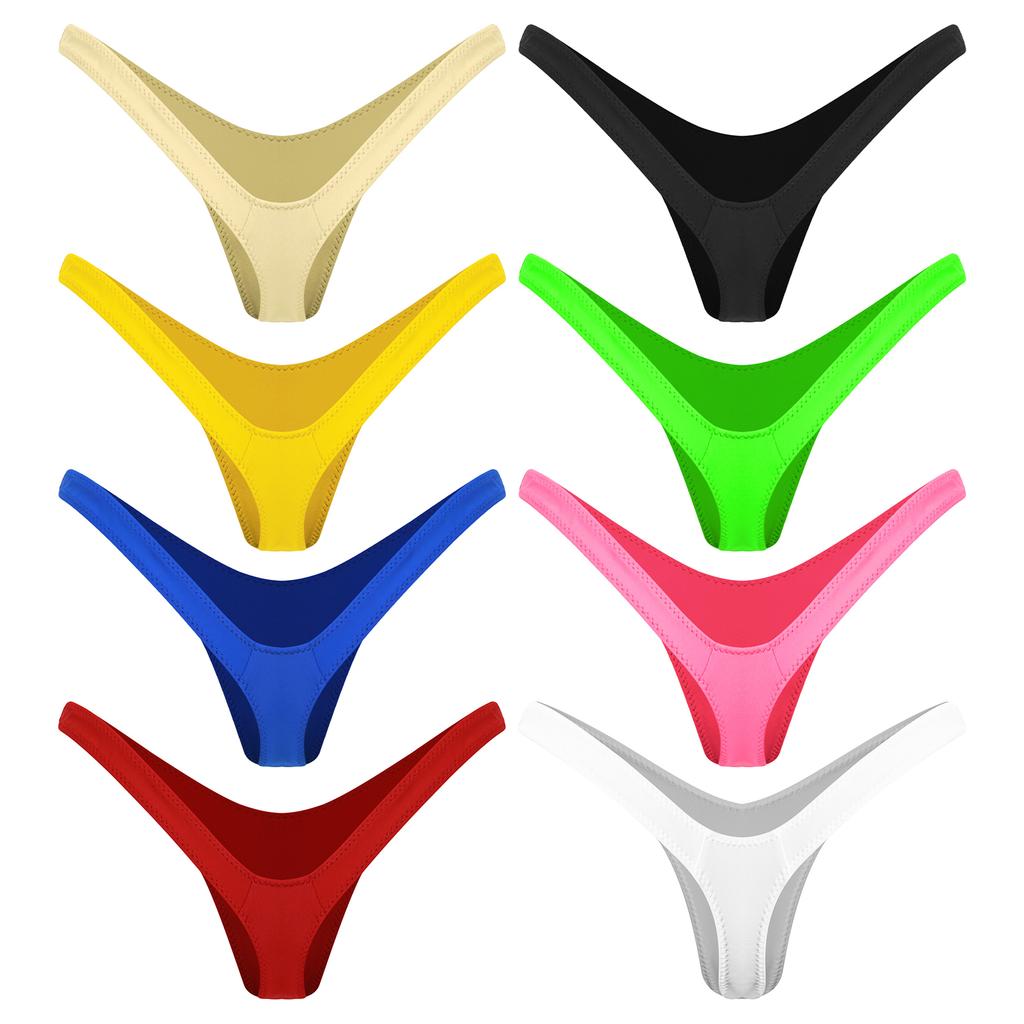 Womens V Shape Thong T-back G-string Panties Mini Bikini Briefs
