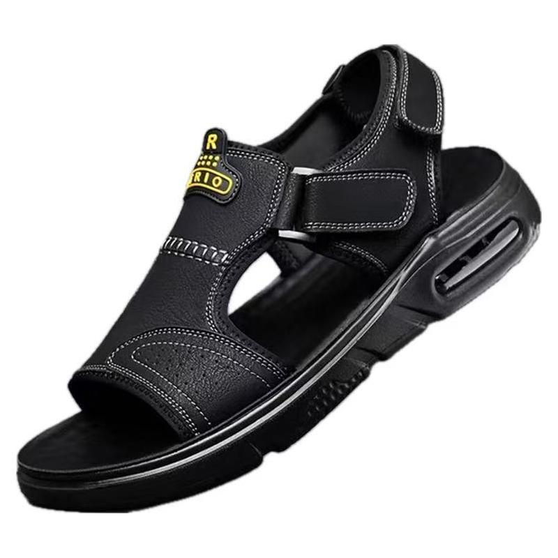 Daily Wear Men's Leather Sandals Stylish Casual Summer Shoes Men Soft Durable Beach Shoes Outdoor Male Sandals Open-toe Slippers