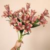 Lifelike Lily Stems Vintage Vintage Lily Decoration Artificial Lily Flower Realistic For Wedding Decor Halloween Party Outdoor