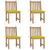 Day and Night - Day and Night Garden Chairs 4 Units Solid Teak Wood with Cushions
