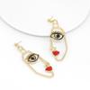 Stylish Alloy Human Face Earrings With Eye And Lip Details Perfect For Gifts
