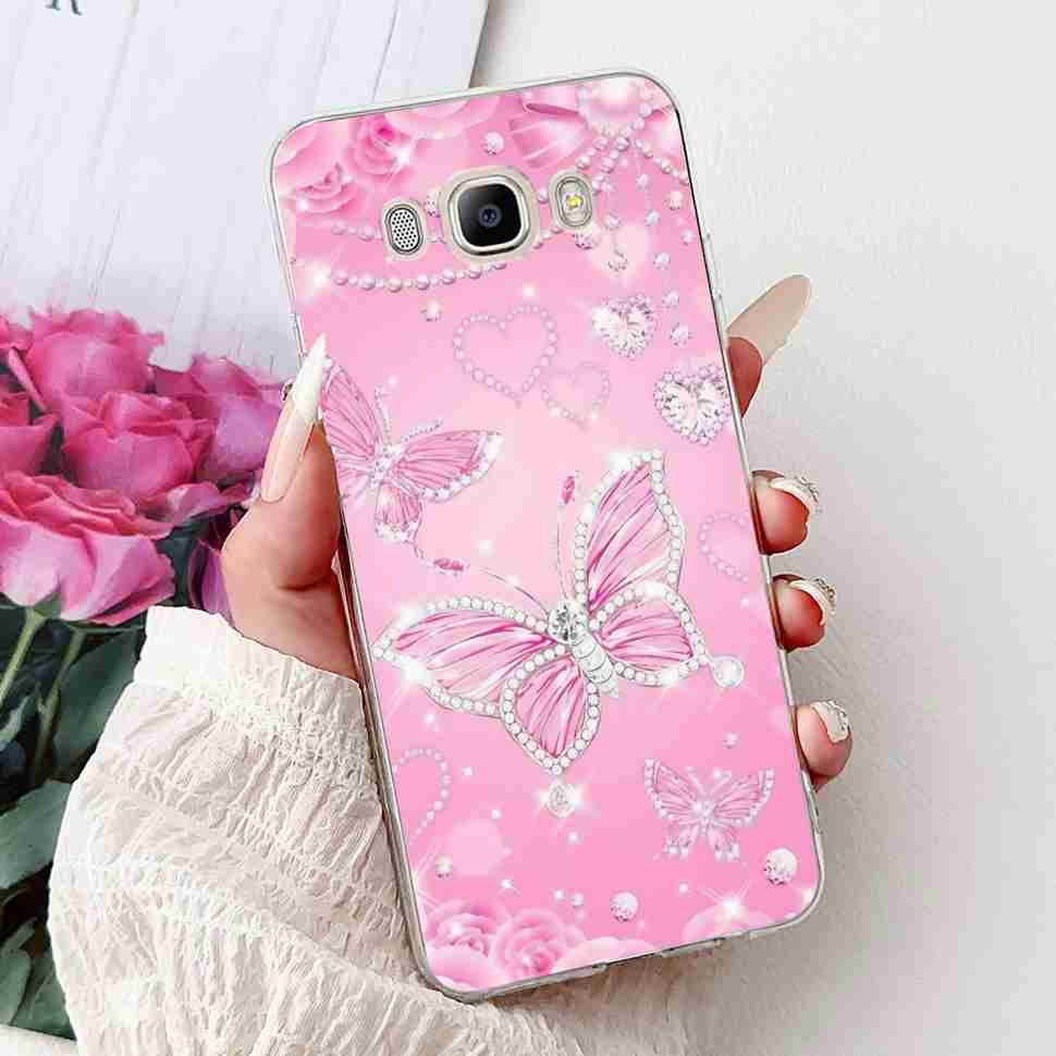 For Samsung Galaxy J7 2016 SM-J710FN Cartoon Animals Soft Silicone TPU Cover For Samsung J7 Core SM-J701F Fashion Flowers Shell