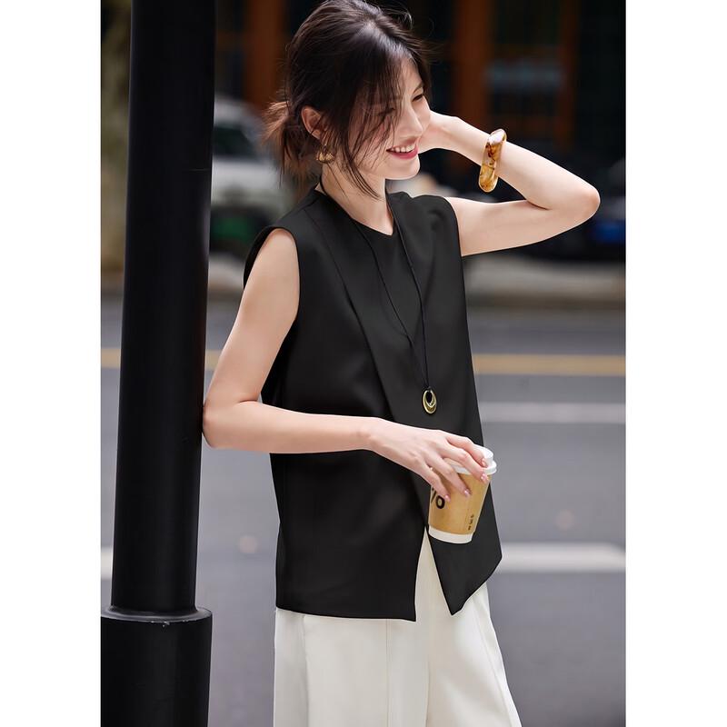 TERRE BLEUE Simple Sleeveless Vest XL