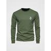 T-shirt da uomo a maniche lunghe con stampa a righe 3D, top da uomo comodo, traspirante e versatile