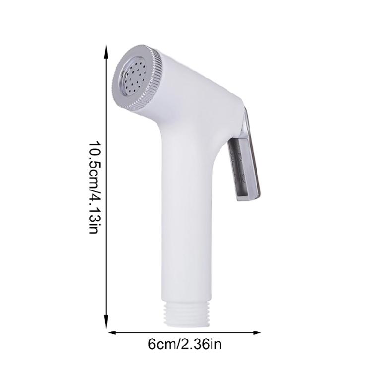 ABS Toilet Cleaning Nozzle Head with Front Water Outlet, Press Handle and Handheld Form for Daily Bathroom Use