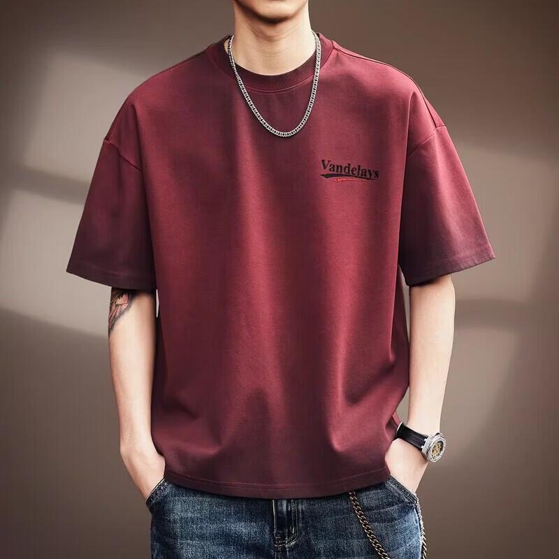 Men's Trendy Loose Fit Heavyweight Short Sleeve T-Shirt