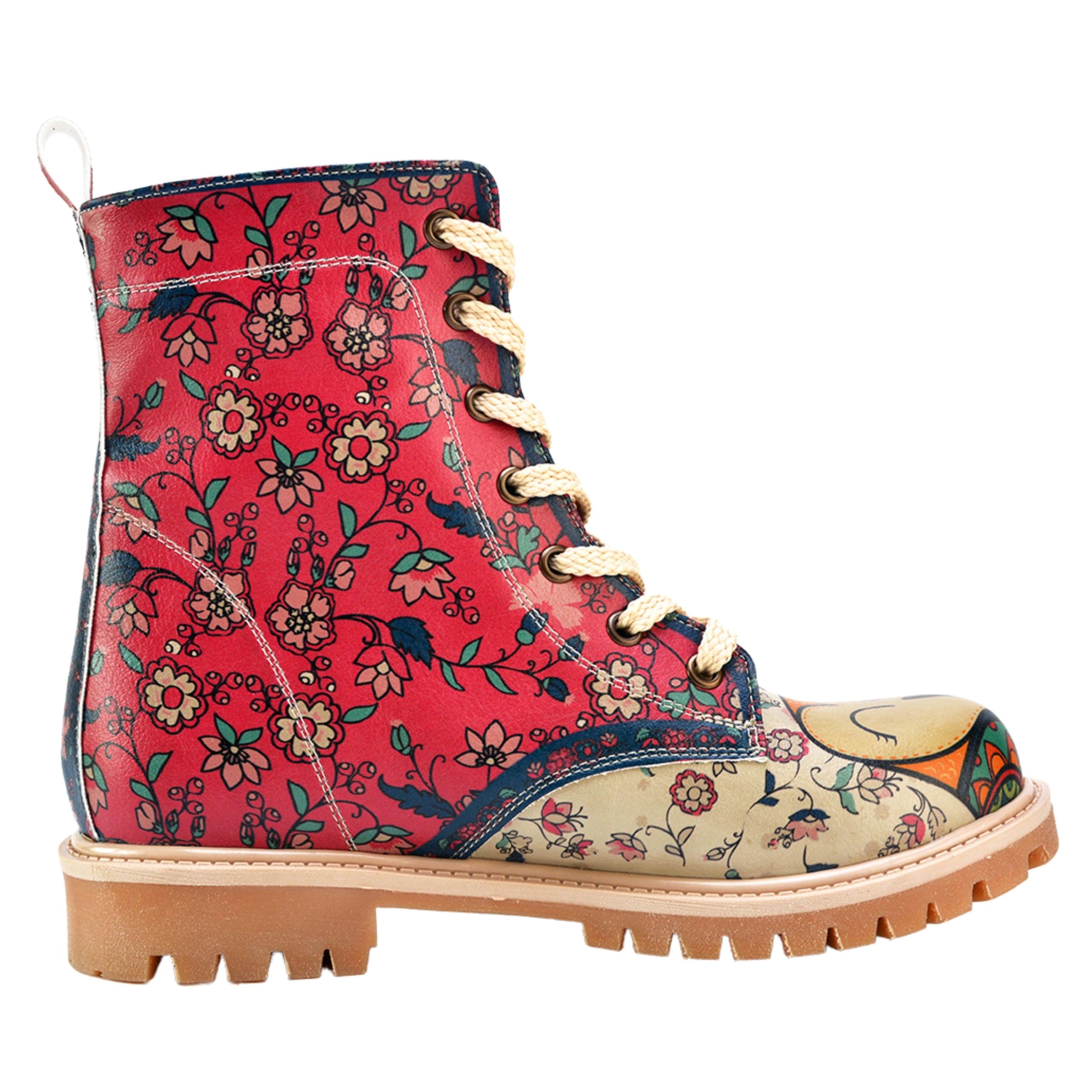 

Colorful Printed Boots / Retro Women s Shoes, Handmade Multicolored Artistic Boots, Birthday Gift 36 різнокольоровий