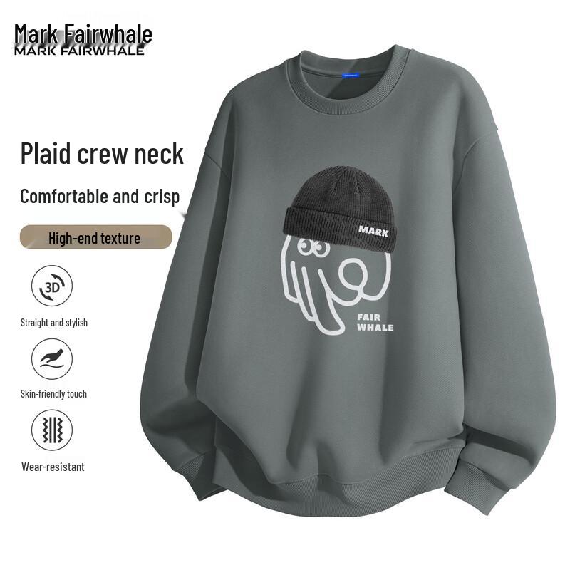 Mark Fairwhale Men's Loose Fit Pullover Sweatshirt