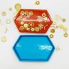 Silicone Tray Mold Coasters Mold Hexagon Epoxy Resin Casting Mold for Resin Art Home Decor Silicone Jewelry Box Mold