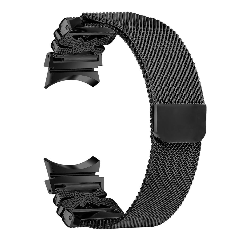 Colored Metal Strap with Connector for Samsung Galaxy Watch7 44mm/40mm Milanese Watch Band Butterfly Decor