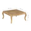 Coffee Table 80x80x40 Cm Solid Mango Wood