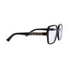 GUCCI Temple Lettering Logo Acetate Irregular Sunglasses Women's Black