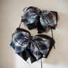 Vintage Plaid Butterfly Knot Hair Clip Women's Back Of Head Bun Shark Hair Clip Hair Accessories