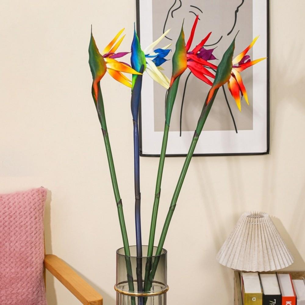 Authentic Touch Artificial Bird of Paradise Long Stem Fake Flower Faux Plants  Wedding Decoration