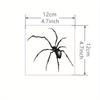 12 Sheets Spider Tattoo Sticker Set Halloween Decoration Skull Pattern Waterproof and Long-lasting Temporary Tattoo