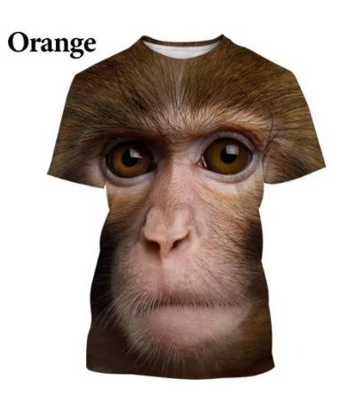 Fun T-Shirt Orangutan Monkey Gym T-Shirt Sports Extra Large Men s 3D Printed Clothes Top Men s Lining XXS