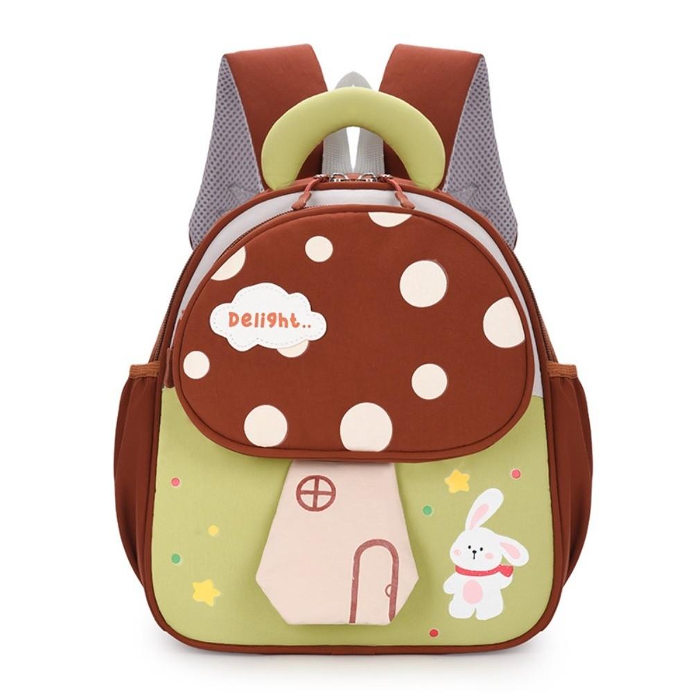 Cartoon Design 3D Mushroom Shape Backpack Lightweight Kindergarten Bookbag Preschool Use
