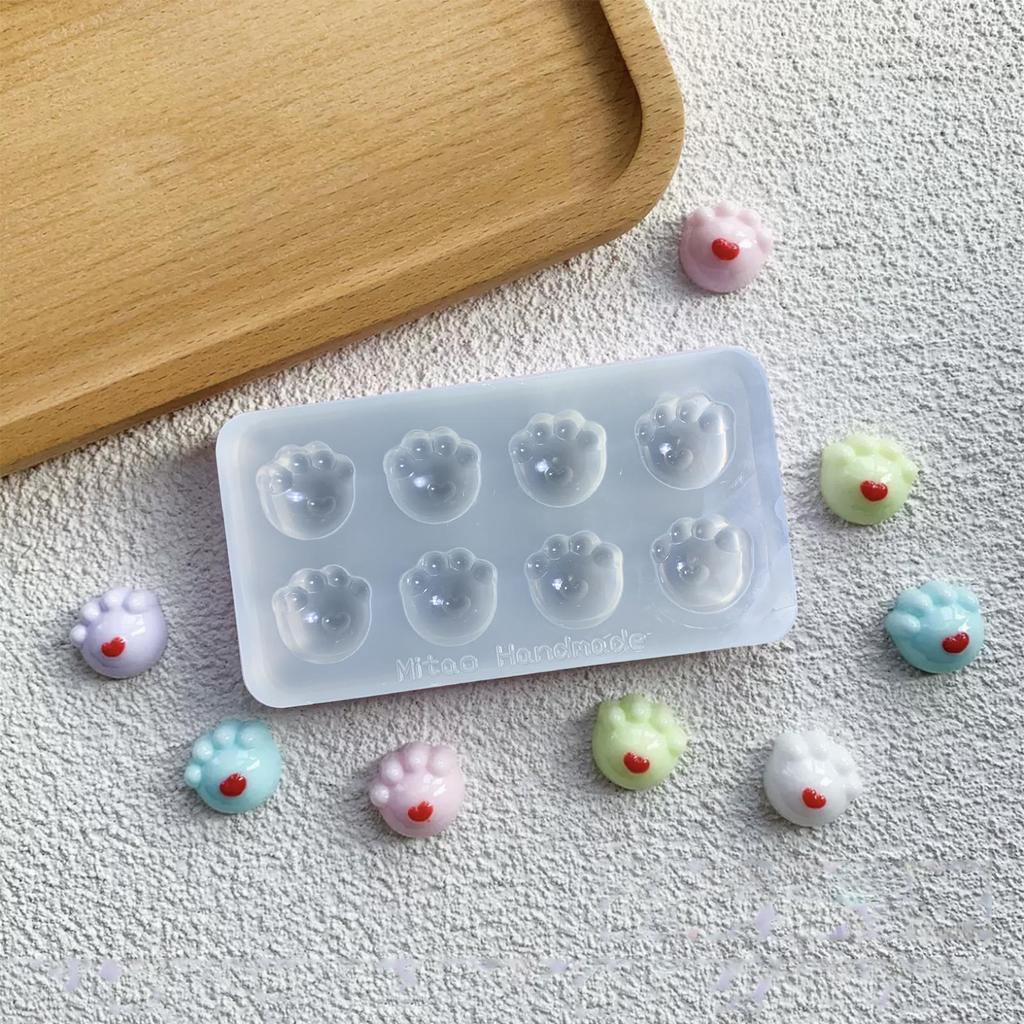Resin Shaker Filling Mold Silicone Cat-paw Molds Resin Mold Filler Quicksand Casting Filling Mold for Jewelry Making