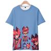 Hazbin Hotel Anime Women Men's T-shirts Cartoon Printed O-Neck Oversized Short Sleeves Fashion Mens Clothing Streetwear