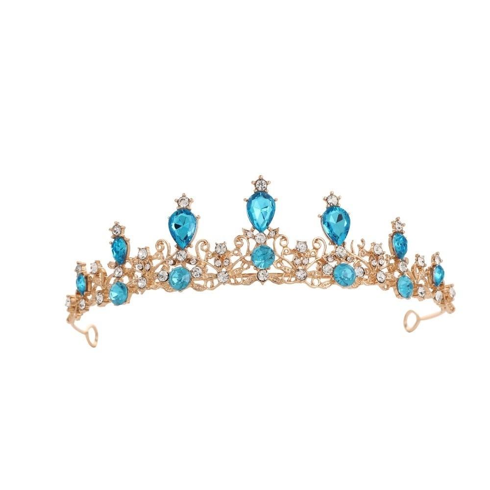 Water Drop Shape Bridal Crown Zinc Zinc Alloy Diadem Headwear Decorations Headband Wedding Tiaras  Birthday