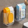 Punch-Free Wall-Mounted Wet Wipes Dispenser Set (Transparent White & Grey)