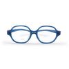 Kids TR90 Optical Glasses Rounded Square Frame Size 41 with Elastic Strap Retainer Flexible Bendable for Boys Girls 2-3 Years Old