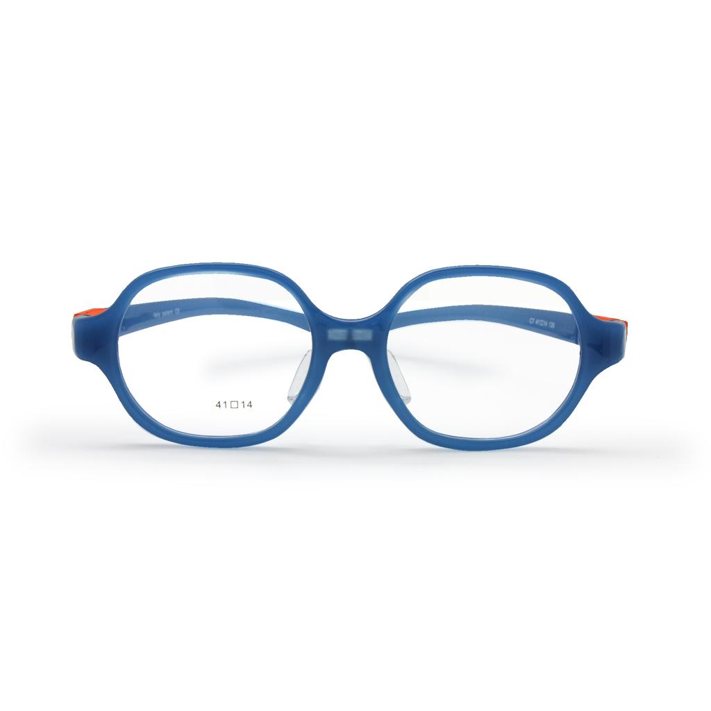 Kids TR90 Optical Glasses Rounded Square Frame Size 41 with Elastic Strap Retainer Flexible Bendable for Boys Girls 2-3 Years Old