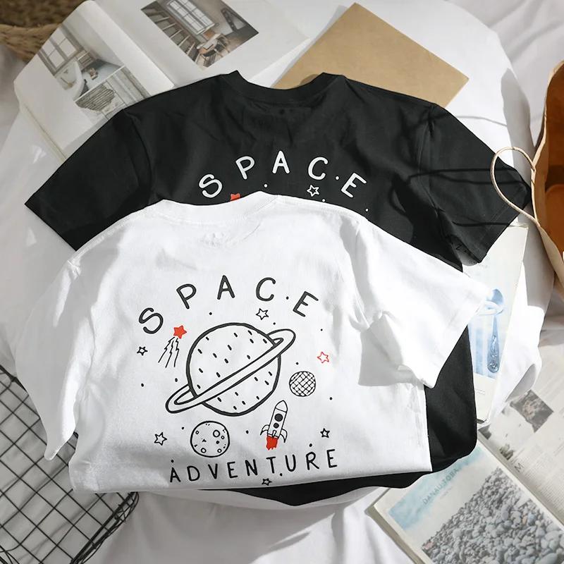 Retro Harajuku Módní Značka Tričko Pánské Dámské Krátký Rukáv Léto Volné Čistá Bavlna Pár Poloviční Rukáv Ženy A Muži Ins