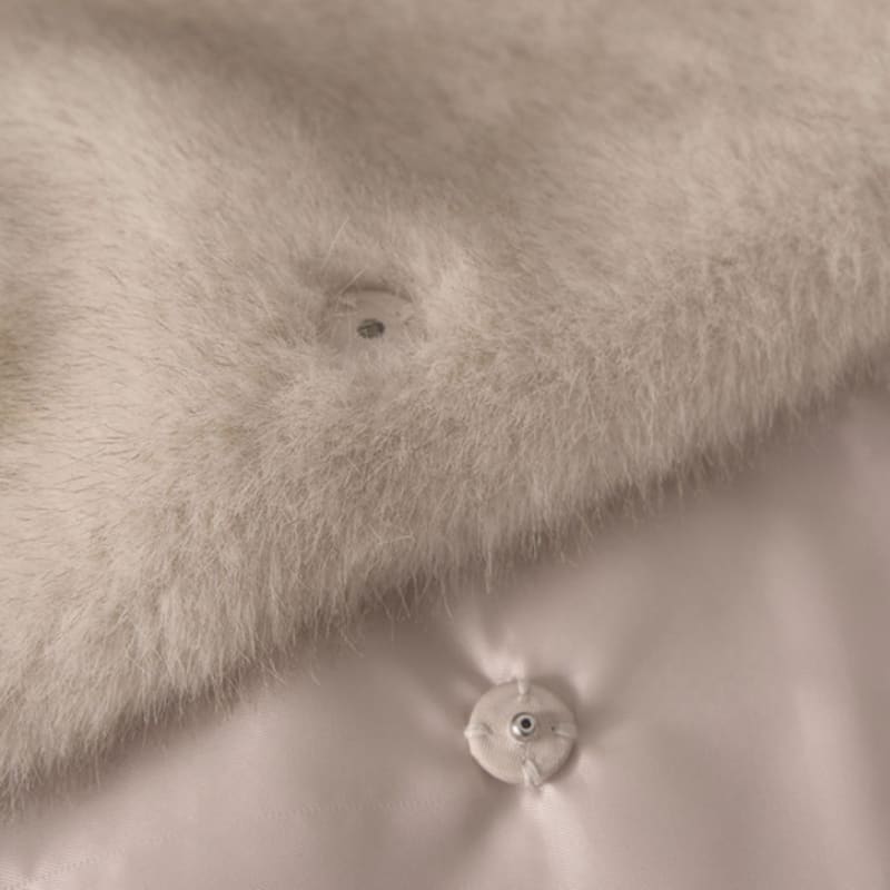 NOTHING WRITTEN Moi fur scarf (Ivory)