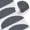 VidaXL Self-adhesive Stair Treads 15 Pcs 65x22.5x3.5 Cm Grey 136397